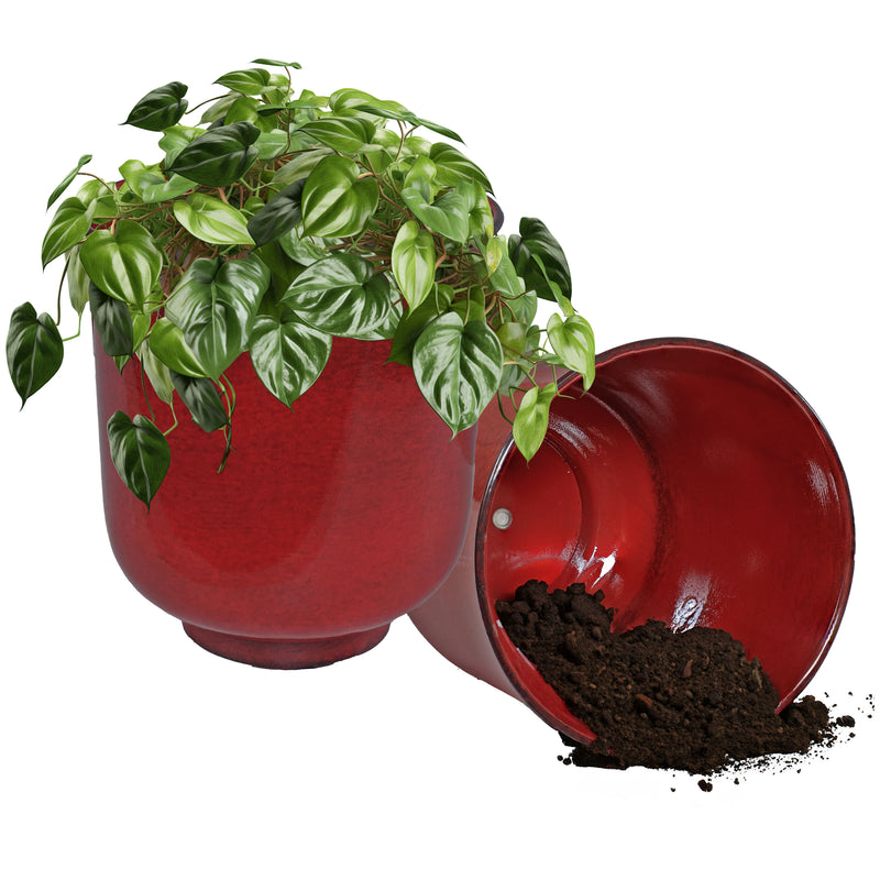 Sunnydaze Vivian Metal Outdoor Plant Pots - 11"