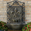 Sunnydaze French Lily Outdoor Wall Fountain