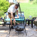 Sunnydaze Campfire Tripod with Grill Grate
