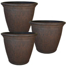 Sunnydaze Anjelica Polyresin Large Round Outdoor Planter