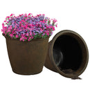 Sunnydaze Anjelica Polyresin Large Round Outdoor Planter