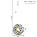 Sunnydaze Mosaic Fly-Through Hanging Bird Feeder - Set of 8
