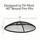 Sunnydaze Round Outdoor Fire Pit Spark Screen