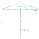 Sunnydaze Aluminum Outdoor Patio Umbrella with Tilt and Crank