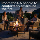 Sunnydaze Northwoods Fishing Fire Pit with Spark Screen - 30" Diameter