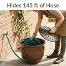 Sunnydaze Metal Garden Hose Holder Pot with Lid