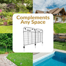 Sunnydaze 4-Piece Winding Vines Garden Fence Panels - 10' Overall
