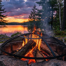 Sunnydaze Round Outdoor Fire Pit Spark Screen