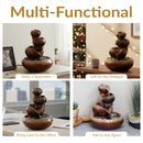 Sunnydaze Tiered Vessels Ceramic Indoor Water Fountain - 10"