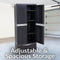 Sunnydaze 3-Shelf Plastic Lockable Storage Cabinet - 57.5"