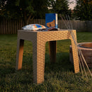 Sunnydaze Outdoor Square Plastic Adirondack Patio Side Table