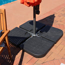 Sunnydaze Cantilever Offset Patio Umbrella Base Plate Weights - Set of 4