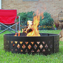 Sunnydaze 36" Crossweave Heavy-Duty Metal Campfire Ring - Bronze