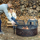Sunnydaze 36" Crossweave Heavy-Duty Metal Campfire Ring - Bronze