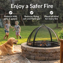 Sunnydaze Easy-Access Round Fire Pit Spark Screen