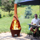 Sunnydaze Large Chiminea Outdoor Fireplace with Grill Grate