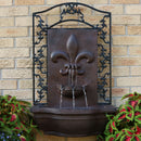 Sunnydaze French Lily Outdoor Wall Fountain