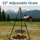 Sunnydaze Campfire Tripod with Grill Grate