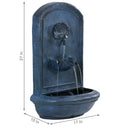 Sunnydaze Seaside 27" H Polystone Outdoor Wall Fountain