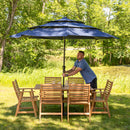 Sunnydaze Hatteras Acacia Wood Outdoor Dining Chairs with Arms - Set of 2