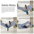 Sunnydaze 2-Person Quilted Fabric Double Hammock with Pillow