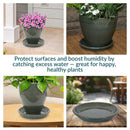 Sunnydaze Set of 2 Glazed Ceramic Planter Saucers