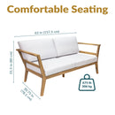 Sunnydaze Bodie 3-Piece Patio Furniture Set - Outdoor Patio Conversation Set