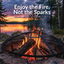 Sunnydaze Round Outdoor Fire Pit Spark Screen