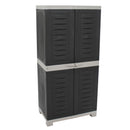 Sunnydaze 48.75" H Lockable Storage Cabinet with 3 Adjustable Shelves