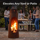 Sunnydaze 50” Santa Fe Chiminea Outdoor Fireplace