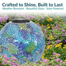 Sunnydaze 10-Inch Solar Glass Gazing Garden Globe