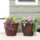 Sunnydaze Anjelica Polyresin Large Round Outdoor Planter