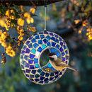 Sunnydaze Mosaic Fly-Through Hanging Bird Feeder - Set of 12