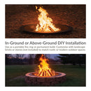 Sunnydaze Heavy-Duty Steel Fire Pit Ring Liner