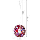 Sunnydaze Mosaic Fly-Through Hanging Bird Feeder - Set of 12