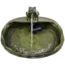 Sunnydaze Modern Cascading Bowls Solar Powered Fountain with Battery Backup - 28-Inch
