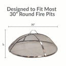 Sunnydaze Round Stainless Steel Fire Pit Spark Screen