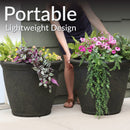 Sunnydaze Anjelica Polyresin Large Round Outdoor Planter