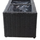 Sunnydaze 2-Section Polyrattan Rectangle Indoor Planters - Set of 2