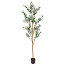 Sunnydaze Realistic Faux Olive Tree in Pot with Silk Leaves