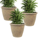 Sunnydaze Anjelica Polyresin Large Round Outdoor Planter