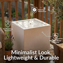 Sunnydaze Rectangle Polystone Outdoor Bubble Fountain