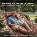 Sunnydaze 2-Person Quilted Fabric Double Hammock with Pillow