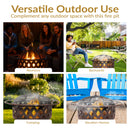 Sunnydaze Crossweave Outdoor Fire Pit with Cover and Screen