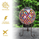 Sunnydaze 10-Inch Solar Glass Gazing Garden Globe