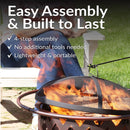Sunnydaze Crossweave Outdoor Fire Pit with Cover and Screen