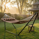 Sunnydaze 2-Person Quilted Fabric Double Hammock with Pillow