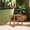 Sunnydaze 19" Teak Shower Bench Seat for Indoor or Outdoor Use