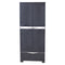 Sunnydaze 3-Shelf Plastic Lockable Storage Cabinet - 57.5"
