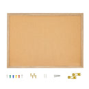 Sunnydaze Large Framed Cork Bulletin Board with Pushpins - 47.25" x 35.5"
